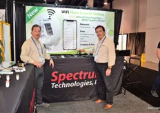 Gus Velez and Mike Thurow of Spectrum Technologies. The company manufactures a variety of plant health and environmental measurement technologies.